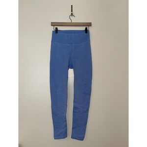 OFFLINE by Aerie Seamless Ribbed Leggings Blue Washed Athletic Workout | M